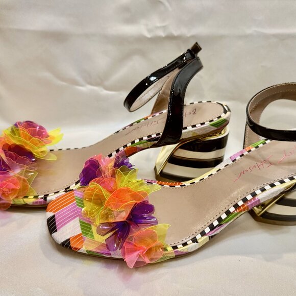 Betsey Johnson Kove Multicolor Open Toe Sandals size 7.5 - Picture 2 of 7